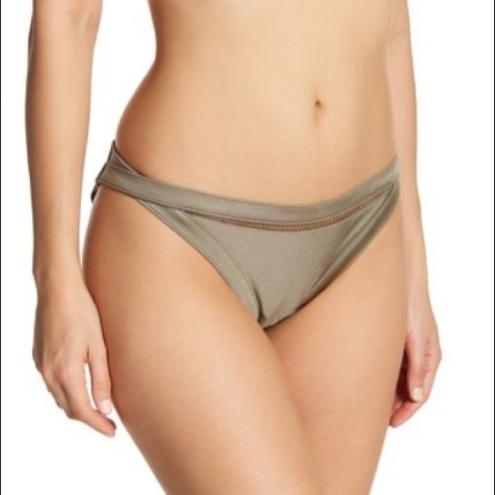 Pointelle Trim Bikini Bottom